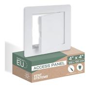 Vent Systems 4 x 4 Inch / 100 x 100 mm (Cut-Out) Access Panel - Easy Doors ABS Plastic for Drywall, Wall and Ceiling Electrical Plumbing Service Door Cover - Electrical and Plumbing Service Plate