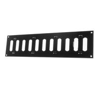 Vent Systems 400 x 100 mm Scratch Resistant Black Vent Cover - Adjustable Metal Grill Cover - Air Supply Ventilation - Metal Grate - Vent Covers/Grilles for Heating/Cooling, Home, Kitchen, Bathroom