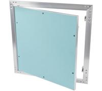 Vent Systems 400 x 400 mm Plasterboard Access Panel with 1.25 cm Gypsum Board - Push-Click Aluminium Inspection Hatch for Wall, Ceiling - Fuse Box Cover, Ceiling Panels, Wall Access Panel, Loft Hatch