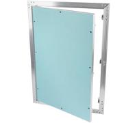 Vent Systems 400 x 600 mm Plasterboard Access Panel with 1.25 cm Gypsum Board - Push-Click Aluminium Inspection Hatch for Wall, Ceiling - Fuse Box Cover, Ceiling Panels, Wall Access Panel, Loft Hatch