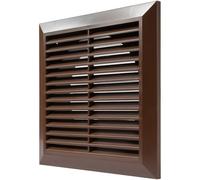 Vent Systems Ø6 Duct - 8" x 8" Inch Brown Air Vent Cover - Bathroom Exhaust Vent Pipe - Louvered Outdoor Dryer Vent Cover - Brown Ø150 mm (200 x 200 mm)