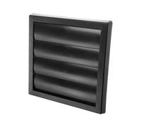 Vent Systems Ø6" Inch Black Plastic Exterior Vent Cover - Heavy-Duty Louvered Grille with Mesh Screen, Airflow Shutter - for Dryer Vents, Garage, Outdoor Walls - Weatherproof HVAC Exhaust Hood