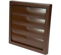 Vent Systems Ø6" Inch Brown Plastic Exterior Vent Cover - Heavy-Duty Louvered Grille with Mesh Screen, Airflow Shutter - for Dryer Vents, Garage, Outdoor Walls - Weatherproof HVAC Exhaust Hood