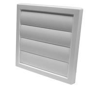 Vent Systems Ø6" Inch (7.48'' x 7.48") White Exhaust Vent Cover - Dryer Vent Hood - Louvered Dryer Duct Vent Cover - Vent Hood Cap - One-Directional Plastic Air Supply Grille