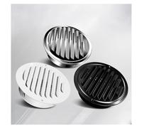 Vent Systems 80 100 150mm - Black/White/Stainless Steel Air Vent Cover - Round Air Vents - Ventilation Grille - Integrated Mesh Screen - HVAC Vents for Bathroom, Home Kitchen(White,4.7in(120mm))