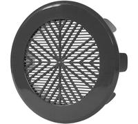 Vent Systems 99 mm to 124 mm / 4 to 5 Inch Round Graphite Grey Soffit Wall Vent - Adjustable, Flexible Fit Grille Cover with Dust Grid - Air Grill for Home, Office, Garage, Kitchen, Bathroom