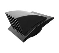 Vent Systems Black Ø100 mm / 4" Inch Exhaust Vent Cover - Dryer Vent Hood - Louvered Dryer Cover - Vent Hood Cap - One-Direction Plastic Air Supply Grille - Non Return Valve - Outlet Cowl Air Vent