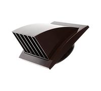 Vent Systems Brown 100 mm / 4" inch Exhaust Vent Cover - Louvered Dryer Cover - Vent Hood Cap - One-Directional Plastic Air Supply Grille - Non Return valve - Outlet Cowl Air Vent Grille