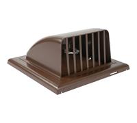 Vent Systems Brown 4" Inch Dryer Hood Vent with Mesh Screen and Backdraft Damper - Designed UV Protected - Non Return Valve - Outlet Cowl Exhaust Air Vent Grille - Clothes Dryer Cover