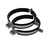 Vent Systems Diameter 125 mm, Pack of 2 Pipe Clamps for All Types of Ventilation, Round Straight Channels to The Wall or Ceiling. with Rubber for Noise Reduction