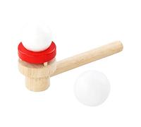 VENTDOUCE 4 Air Blowing Magic Levitating Balls - Wooden Balances Blowing Toys, Educational Wooden Blowing Toys - Foam Ball Wood Pipe Floating Ball Game Blow Toy Juggling Balance Balls Games,