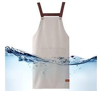 VENTDOUCE Kitchen Aprons for Men with Pockets, Dust-proof Salon Aprons For Hair Stylist, Adjustable Mens Pocket Apron for Home Restaurant Bar Store Cafe Beauty Nail Studio