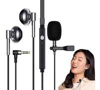VENTDOUCE Lavalier Microphone Headset - Noise-Isolating Wired Earphones | Noise-Isolating Wired Earphones with Volume Control, Half In-ear Headphones with Bass, Jack 3.5mm For Phone