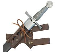 VENTDOUCE Medieval Renaissance Sword Frog, 10 Inch Leather Sword Belt Knight Costume Accessory Easy To Match For Rapier, Broadsword, Cutlass, Knight Sword