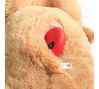VENTDOUCE Puppy Heartbeat Toy - Puppy Snuggle Plush Toy with Heartbeat and Warmer Bag - Microwaveable Hot Toy - Puppy Behavioral Training Aid Toy - Pet Sleep Aid Plush Toy for Smart Dogs Cats