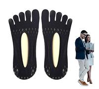 VENTDOUCE Toe Separator Socks Women,Non-slip Five Finger Socks With Gel Tab - Breathable Stretchy Absorbing Toes Sweat Orthopedic Compression Soft Invisible No Show Toe Socks For Men Women