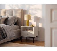 Vente-unique 1-Drawer & 1-Compartment Bedside Table - Beige - BOGDAN Vente-unique Beige