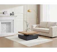 Vente-unique 1 Drawer & Swivelling Tray Coffee Table - MDF - Colour: Anthracite & in Grey Vente-unique Grey