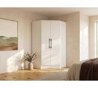 Vente-unique 2 - Door Corner Wardrobe - W101 Cm - White - AURALI Vente-unique White