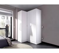 Vente-unique 3 - Door Corner Wardrobe - W132 Cm - White - LISTOWEL Vente-unique White