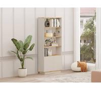 Vente-unique Bookcase With 2 Doors & 4 Shelves - Beige & Natural - LOTULA Vente-unique Beige