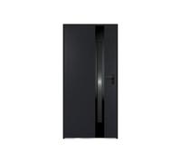 Vente-unique - Braga Front Door - Metal Anthracite Grey 95.1 cm x 9 cm
