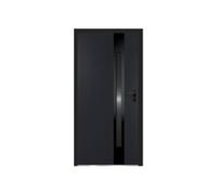 Vente-unique - Braga Front Door - Metal Anthracite Grey 97.5 cm x 9.2 cm