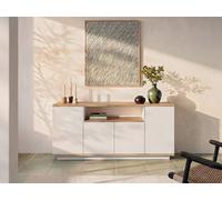Vente-unique Buffet With 4 Doors & 1 Shelf - Light Natural & White - LOTULA in Light Oak Vente-unique Light Oak