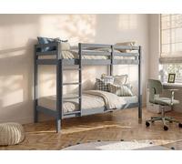 Vente-unique Bunk Beds - 2 X 90 X 190 Cm - Solid Pine - Grey - ANICET II | Size: Single Vente-unique Grey Single