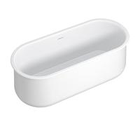 Vente-unique - Caldria Bath Tub Acrylic White 160 cm x 74 cm | Trendy matte surface | overflow and drain included