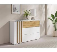 Vente-unique Chest Of Drawers With 3 Drawers & 1 Door - Natural & White in Light Oak Vente-unique Light Oak
