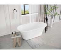 Vente-unique Designer Freestanding Bathtub - 150 X 75 X 58 Cm - White - 193 L Vente-unique White 150 X 75 X 58 Cm