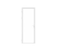 Vente-unique Door Set - Reversible - Aluminium & Safety Glass - 204 x 73 cm - White - Loxton