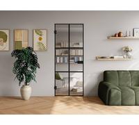 Vente-unique Frameless Reversible Door In Toughened Glass - Black - H204 X W93 Cm Vente-unique Black