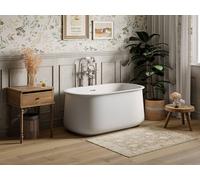 Vente-unique Freestanding Bathtub - 130 X 74 X 60 Cm - Matt White - 195 L - CALDRIA Vente-unique White 130 X 74 X 60 Cm
