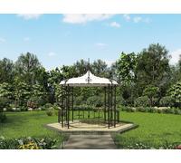 Vente-unique Garden Kiosk In A Wrought-Iron Style Metal - W 300 X H 290 Cm - Black Vente-unique Black