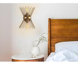 Vente-unique KIRPI Wired Metal Wall Light - H. 33 Cm - Gold Vente-unique Gold