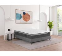 Vente-unique Mattress - 180 X 200 Cm - Hybrid 7-Zone Pocket Sprung & Memory Foam in White | Size: Double Vente-unique White Double