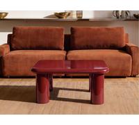 Vente-unique MDF Coffee Table - Lacquered Bordeaux - TAMISDA in Burgundy Vente-unique Burgundy