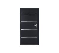 Vente-unique - Naxara Front Door - Metal Anthracite Grey 97.5 cm x 9.2 cm