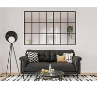 Vente-unique Orangery-Style Powder-Coated Glass Partition - 210X130 Cm - Black Vente-unique Black 210X130 Cm