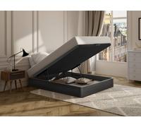 Vente-unique Ottoman Storage Bed Base - 140 X 190 Cm - Matt Black - HESTIA By YSMÉE | Size: Double Vente-unique Black Double