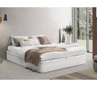 Vente-unique Ottoman Storage Bed Base - 180 X 200 Cm - Matt White - HESTIA By YSMÉE | Size: Double Vente-unique White Double