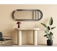 Vente-unique Oval Aluminium Wall Mirror - W. 60 X H. 160 Cm - Brushed Gunmetal in Silver Vente-unique Silver