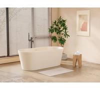 Vente-unique Oval Freestanding Bathtub - 159 X 74 X 56 Cm - Acrylic - Matt Beige Vente-unique Beige 159 X 74 X 56 Cm