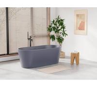 Vente-unique Oval Freestanding Bathtub - 159 X 74 X 56 Cm - Acrylic - Matt Blue in Midnight Vente-unique Midnight 159 X 74 X 56 Cm