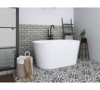 Vente-unique Oval Freestanding Bathtub - L130 X H58 X D71 Cm - Acrylic - White Vente-unique White