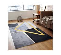 Vente-unique PICADILLY Contemporary Style Rug - 160 X 230 Cm - Grey, Black & Gold in Grey | Size: 160 cm x 230 cm Vente-unique Grey 160 cm x 230 cm
