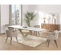 Vente-unique Raised Long Pile Shaggy Rug - 160 X 230 Cm - Cream - MAZE | Size: 160 cm x 230 cm Vente-unique Cream 160 cm x 230 cm