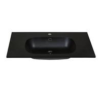 Vente-unique Recessed Stone-Effect Resin Basin - L 80 X W 46 Cm - Black - OKIWA Vente-unique Black
